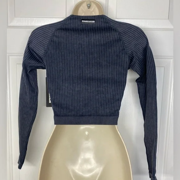 Fashion Nova Morning Cycling Seamless Active Top - Black S/M - Picture 5 of 6